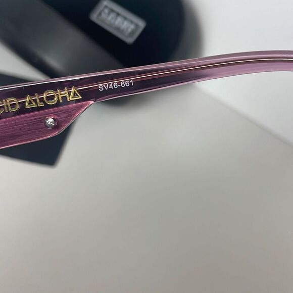 Sabre Acid Aloha Purple Plastic Frame Sunglasses SV46-661 - Picture 8 of 9